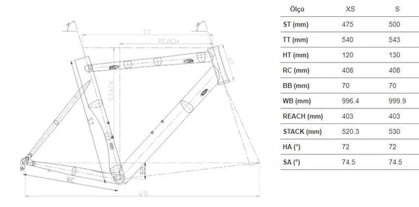 CARRARO CR-RACE 022 YOL BİSİKLETİ - Resim 2