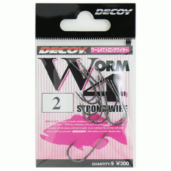 Decoy Worm4 Strong Wire Çentikli NS Black Uzun İğne  2/0 No 9 Adet
