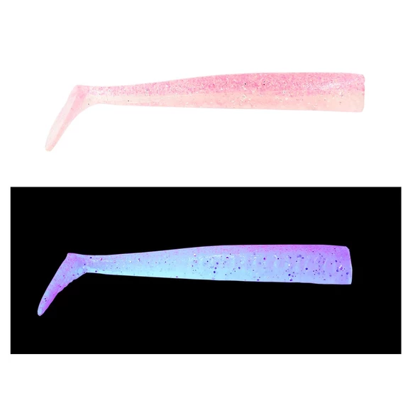 Mef Sargan 10cm 3 Adet Silikon Yem  UV Pembe - 1