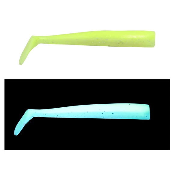 Mef Sargan 10cm 3 Adet Silikon Yem  UV Limon ürün görseli 1