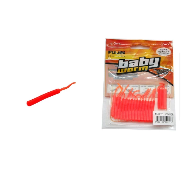 Fujin Baby Worm 5.2 cm Floating LRF Silikonu  Orange