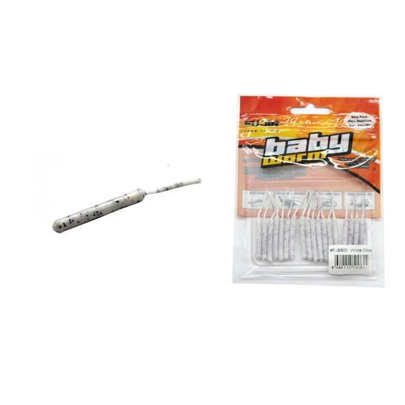 Fujin Baby Worm 5.2 cm Floating LRF Silikonu  Pearl White