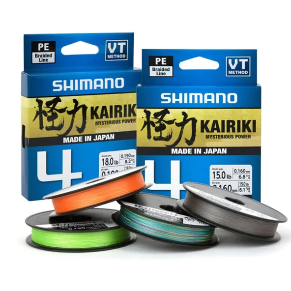 Shimano Kairiki Yeni Seri 8x Mantis Green 300m İp Misina (MADE IN JAPAN)  0,06 mm - 2
