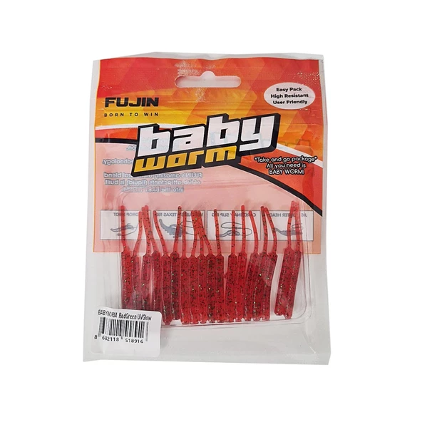 Fujin Baby Worm 5.2 cm Floating LRF Silikonu  UV Camo