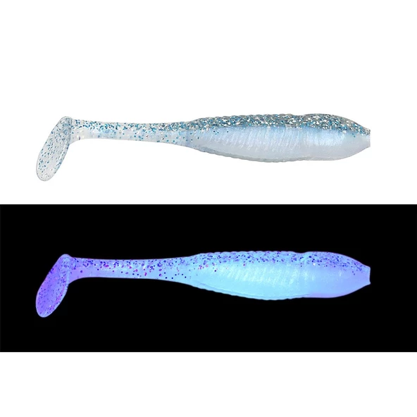 Mef Muçi 9cm 5 Adet Silikon Yem  UV Mavi
