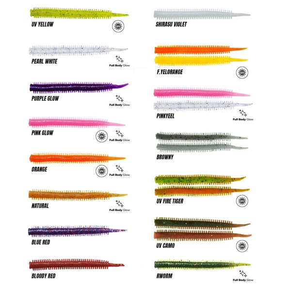 Fujin Yummy Sandworm 7cm LRF Silikonu  Blue Red ürün görseli