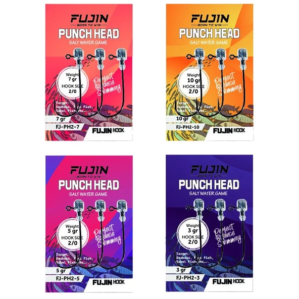 Fujin Punch Head Jig Head FJ-PH #2/0  2gr