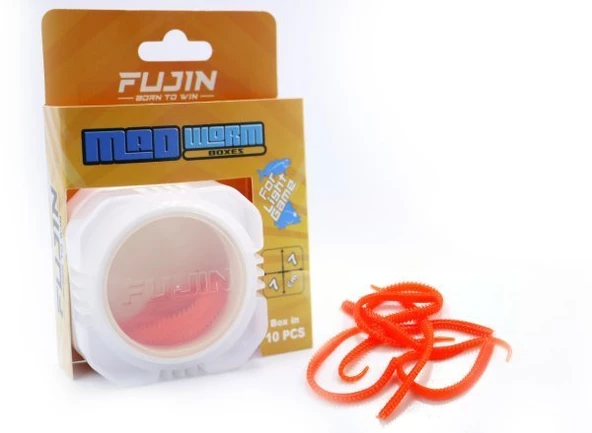 Fujin Mad Worm 9cm 10 Adet LRF Silikonu  Orange ürün görseli