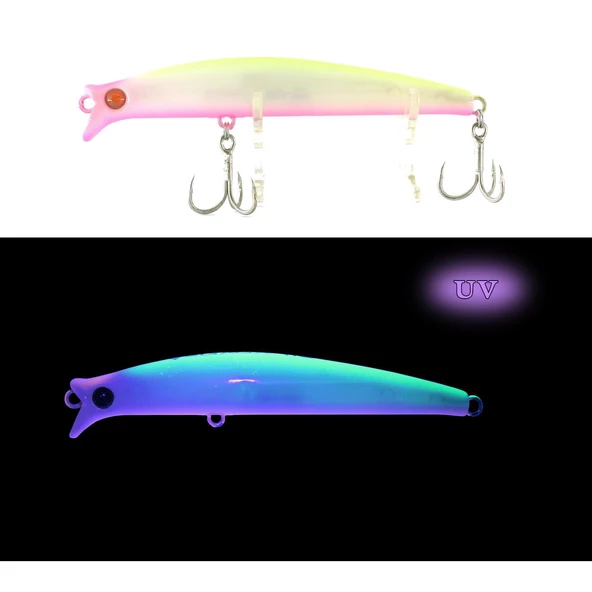 Ege Fish V Gaga 92mm 15.5 Gr Maket Balık  02 Pembeli Limon ürün görseli