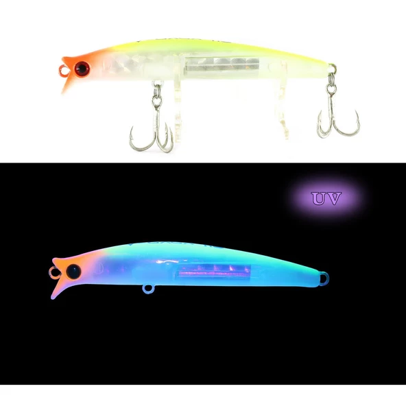 Ege Fish V Gaga 92mm 15.5 Gr Maket Balık  Yamakoğlu Limited (Glow) - 1