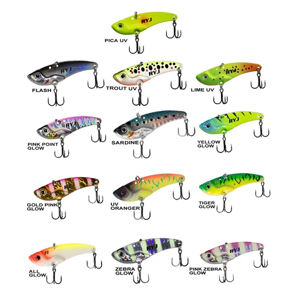 Ryuji Mirror Vib 5.5cm 15gr Vibrasyon Yem  Lime UV