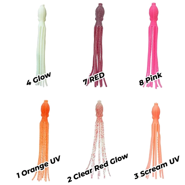 Ryuji Octopus 115mm 4 Adet Ahtopot Silikon Yem  Pink UV