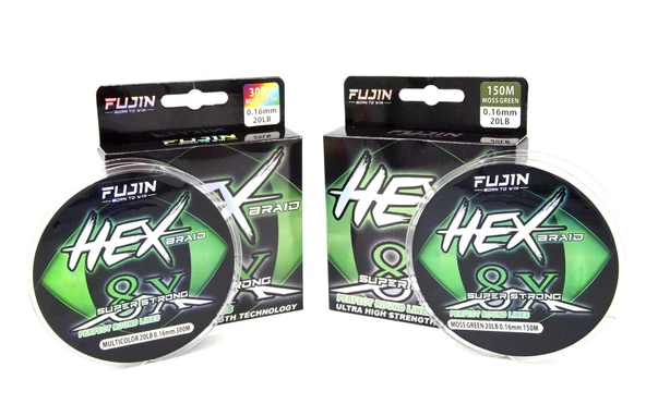 Fujin Hex Braid 8x 300mt Multicolor PE İp Misina  0,12 mm