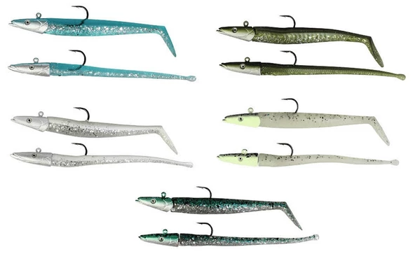 Savage gear Sandeel And Slug 10 cm 10gr 4+2 Adet Silikon Yem  19-Glow