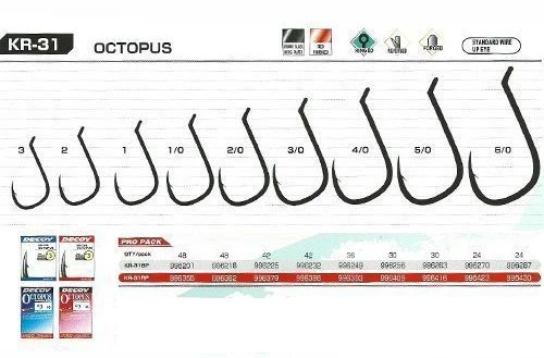 Decoy KR-31B Octopus Pro Pack Canlı Kalamar - Sübye Takımı İğnesi  6-0 no - 3