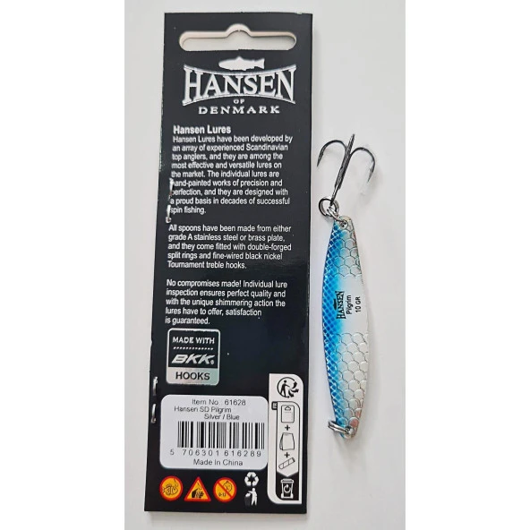 Hansen Pilgrim 7.8cm 18g Kaşık Silver Blue - Resim 2