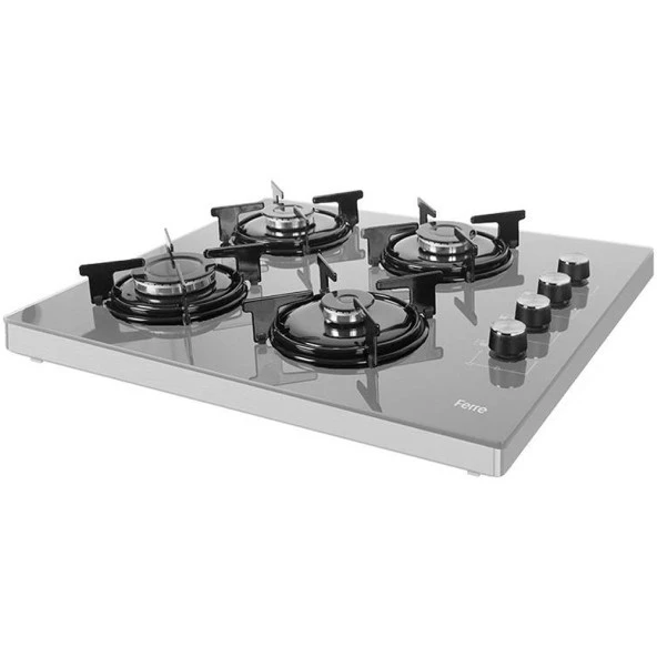 Ferre G 2240 CE 4 Gözü Gazlı Gri Cam Set Üstü Ocak - 2