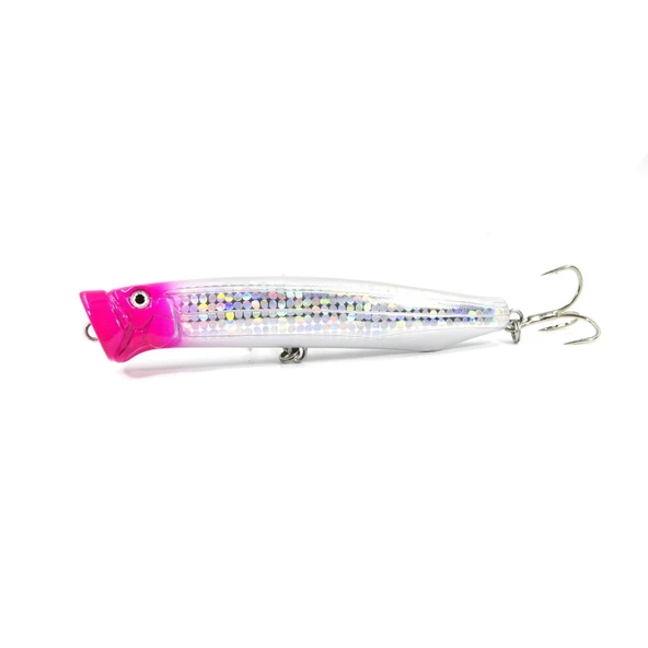 Fujin Salt Popper 12cm 30gr Su Üstü Popper  030 Pink Head Shiny