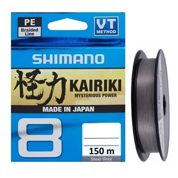 Shimano Kairiki Yeni Seri 8x Steel Grey 150m İp Misina (MADE IN JAPAN)  0,19 mm