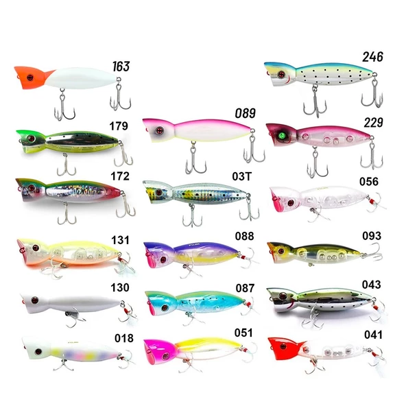 Fujin La-Nina Maket Balık Su Üstü Popper 100mm 24 Gr  179 UV Green Sardine