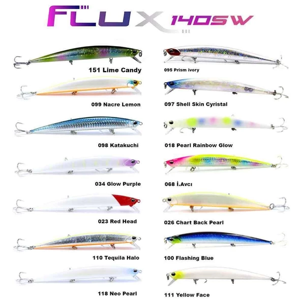 Fujin Flux 140mm 18gr Floating Maket Balık 151 Lime Candy