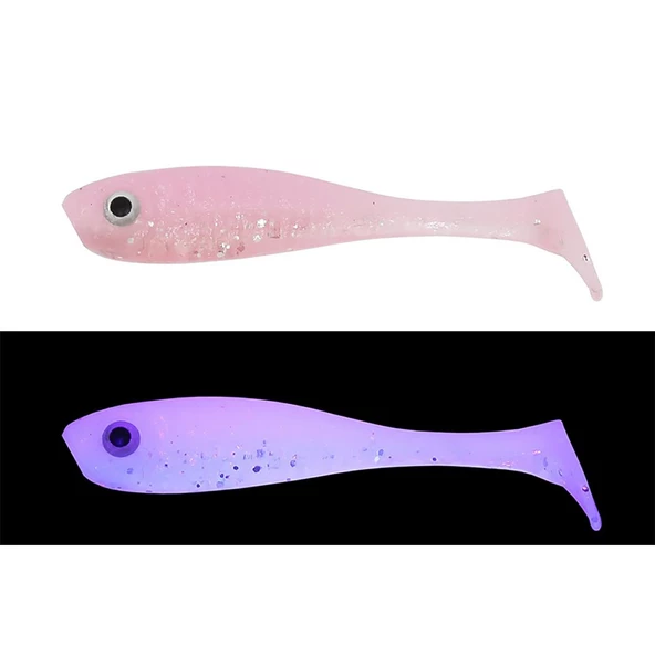 Mef Gümüş 5cm 5 Adet Silikon Yem  UV Pembe