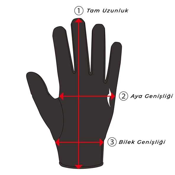 Apia Su Geçirmez (Termal) Eldiven Black/White  X Large 26 cm - Resim 2