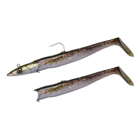 Savage Gear Sandeel V2 12 cm 22 gr 2+1 Silikon Yem  Green Silver ürün görseli 1