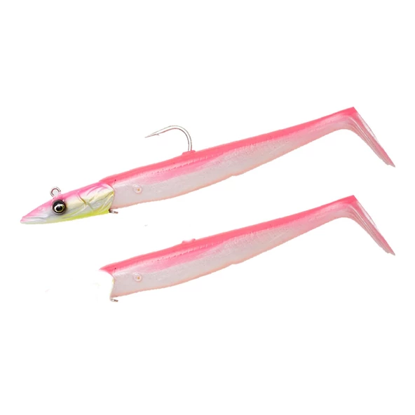 Savage Gear Sandeel V2 12 cm 22 gr 2+1 Silikon Yem  Pink Pearl Silver