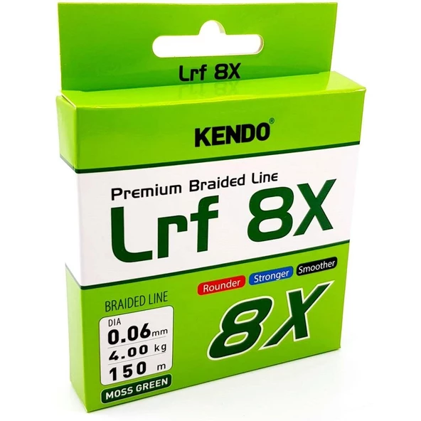 Kendo Lrf 8X Fıghtıng 150 mt mm (Moss Green) İp Misina  0,10 mm