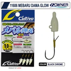 Owner 11606 JH-83G Mebaru Dama Glow Lrf Jig Head  1.5 GR - 3