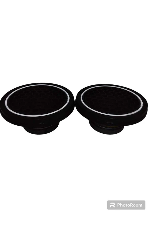 POZART AUDİO SYSTEMS 20cm Beyaz Neon Işıklı Hoparlör ve Midrange Kapağı 1takım (2adet) Vidalanabilir - 1