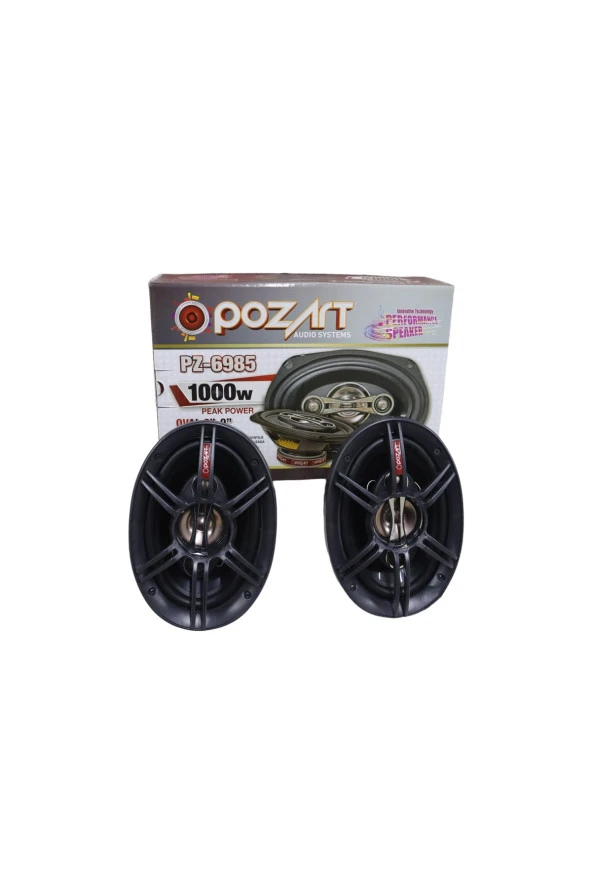 POZART AUDİO 1000watt 4yollu Oval Oto Hoparlör Tweeterlı 6x9