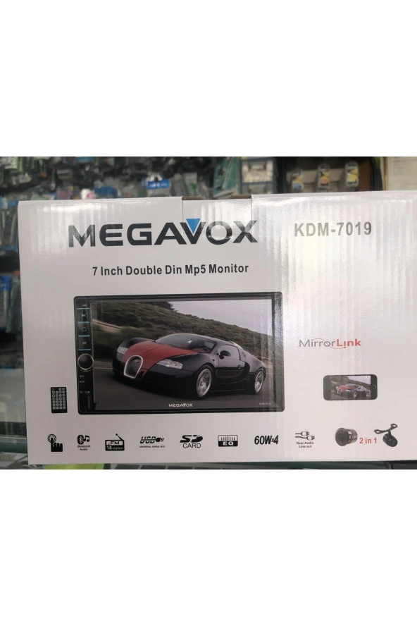 Megavox Kdm-7019 Dabıl Typ 7inç Ekran Miror Link Usb Sd Karat Ax Blt Çalar // Kamara Hediye((