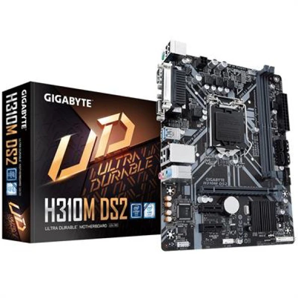 GIGABYTE H310M-DS2 H310 2xDDR4 VGA+RS232+LPT 1xGLAN 1151Pin ANAKART - 2
