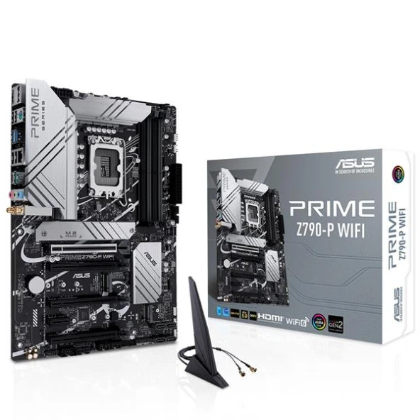 ASUS PRIME Z790-P WIFI INTEL Z790 LGA1700 DDR5 7200 DP HDMI 3X M2 USB3.2 AX WİFİ BT AURA RGB 2.5GBİT LAN ATX ASUS 5X PROTECTION III ARMOURY CRATE AI SUİTE 3