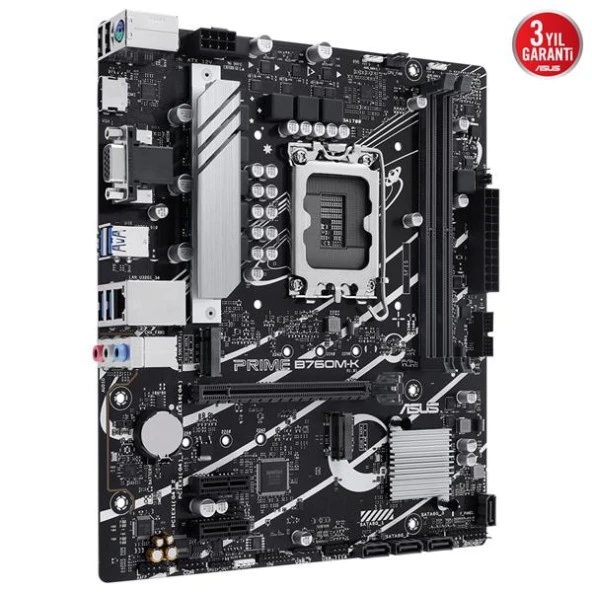 ASUS PRIME B760M-K 2xDDR5 VGA/HDMI 2xM.2 1xGLAN 1700P (12.Gen 13.Gen) ANAKART - 2
