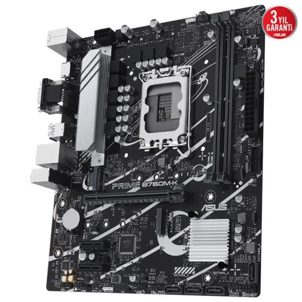 ASUS PRIME B760M-K 2xDDR5 VGA/HDMI 2xM.2 1xGLAN 1700P (12.Gen 13.Gen) ANAKART - 3