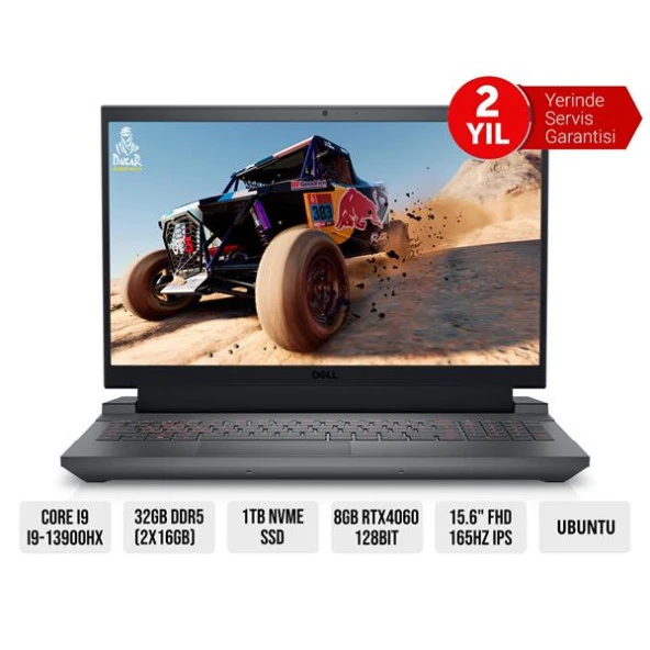 DELL G15 5530 G55302401017U I9-13900HX 32GB 1TB SSD 8GB RTX4060 15.6" FHD 165Hz FREEDOS GAMING NOTEBOOK