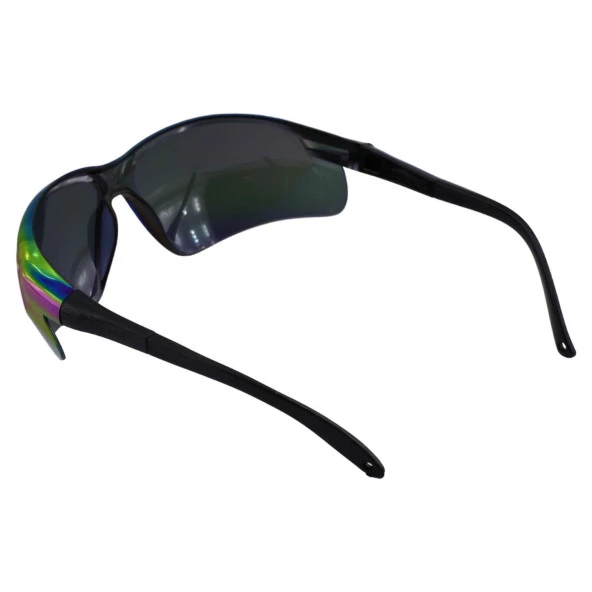 Bisiklet Güneş Gözlüğü  Motorcu Uv Korumalı Yüz Ayarlı Motorcu Toz Koruma Bisikletçi Gözlük Aynalı Gökkuşağı - 3