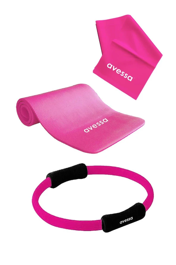 Avessa 3lü Pilates Set Pembe