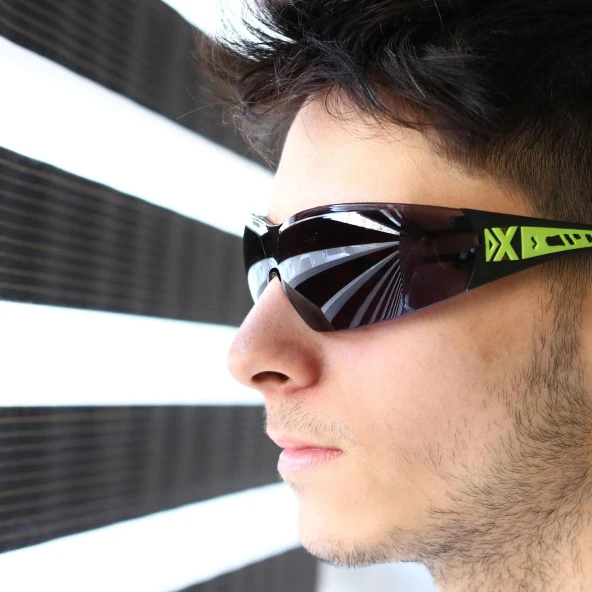 Bisiklet Koşu Motorcu Outdoor Güneş Gözlüğü Uv Korumalı Sporcu Bisikletçi Buğulanmaz Gözlük Füme Silikon Kulaklık - 4