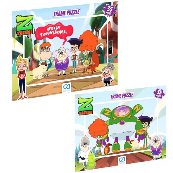 Ca Games Z Takımı 35 Parça Frame Puzzle İkili Set