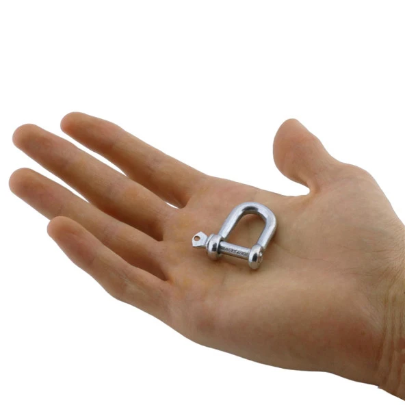 Kilitli Karabina U Tipi Zincir Kilidi 6 mm Kilit Salıncak Askısı Ek Bağlantı Parça Aparat 2 Adet - Resim 4