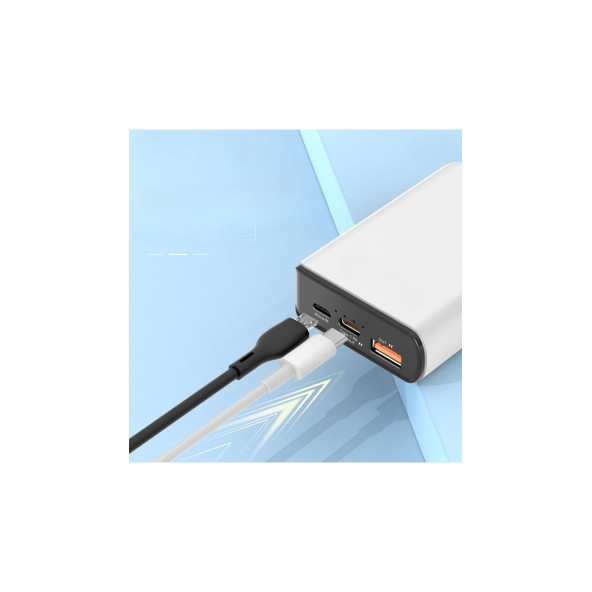 Konfulon A6Q 22.5W Usb 3.0 ve 20W Type-C Çıkışlı 10.000 mAh PD Powerbank - Siyah - 2