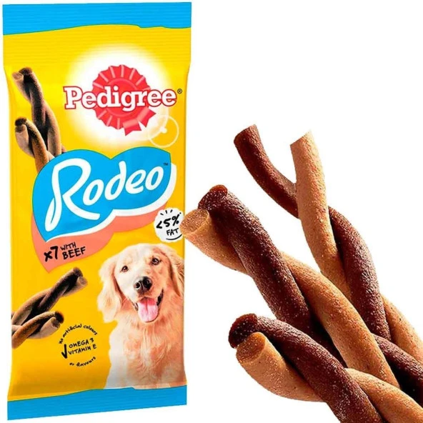 Pedigree Rodeo Biftekli Köpek Ödül Çubuğu 123 Gr 7li