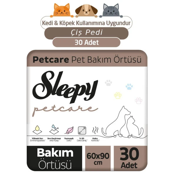 Sleepy Petcare Pet Bakım Örtüsü 60x90cm (30 Adet)