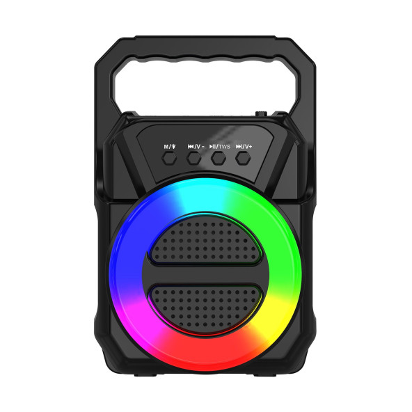 NF ABS-1309 RGB FM Kablosuz Hoparlör - Siyah - 4