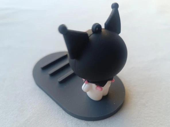 Telefon Tutucu Sanrio Kuromi Silikon Telefon Standı Karakter Figür Oyuncak - Resim 8