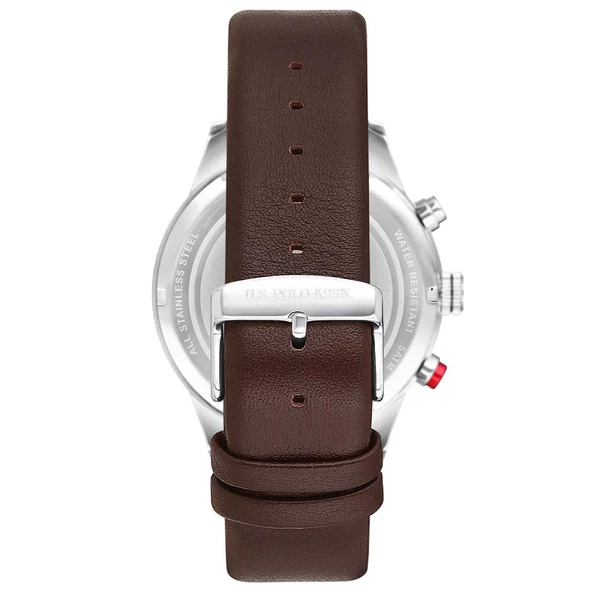 U.S. POLO ASSN. USPA1014-09 KAHVERENGİ DERİ KORDON ERKEK KOL SAATİ - 3